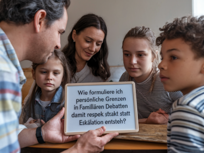 Wie formuliere ich persönliche grenzen in familiären debatten, damit respekt statt eskalation entsteht