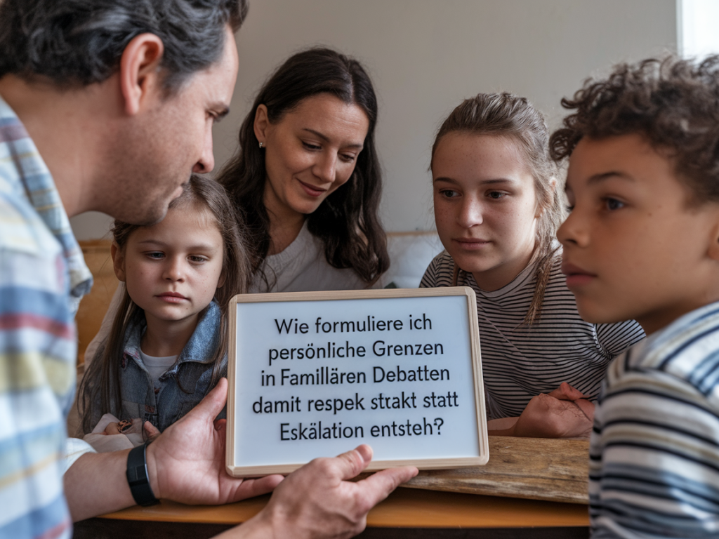 Wie formuliere ich persönliche grenzen in familiären debatten, damit respekt statt eskalation entsteht