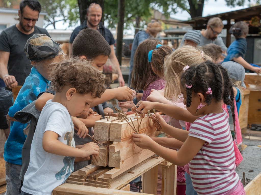 Wie binde ich kinder in ein nachbarschaftsprojekt ein, das ihnen demokratische verantwortung spielerisch vermittelt
